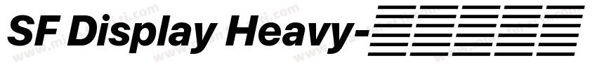 SF Display Heavy字体转换